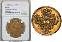 Jose I gold 6400 Reis (Peça) 1767-B AU53 NGC, Bahia mint, KM172.1, LMB-397, Guimaraes-1767-1.1. Presenting original surfaces with detailed devices and...