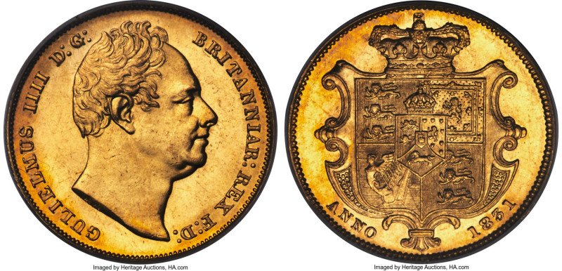 William IV gold Sovereign 1831 MS63 PCGS, KM717, S-3829. A decidedly Choice Mint...