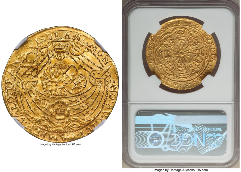 Kampen. City gold Imitative Rose Noble ND (1590-1593) MS65 NGC, Kampen mint, Fr-...