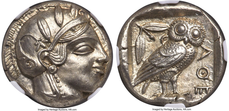 ATTICA. Athens. Ca. 455-440 BC. AR tetradrachm (23mm, 17.19 gm, 10h). NGC MS S 4...