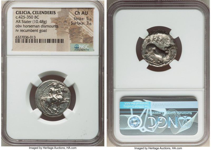 CILICIA. Celenderis. Ca. 425-350 BC. AR stater (22mm, 10.48 gm, 7h). NGC Choice ...