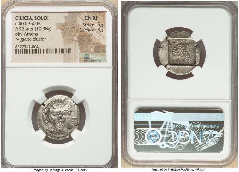 CILICIA. Soloi. Ca. 400-350 BC. AR stater (22mm, 10.38 gm, 5h). NGC Choice XF 5/...