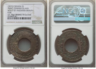 Prince Edward Island. British Colony Counterstamped "Holey Dollar"of 5 Shillings ND (1813) F15 NGC, KM2.1, Faulkner-Group E, Charlton-PE-1A1. 21.70gm....