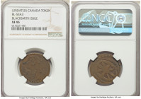 Blacksmith brass "Anchor / Union Jack" Token ND (c. 1835) XF45 NGC, Br-Unl., Charlton-BL-53A3. The better of two certified examples of this exceedingl...
