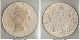 Victoria 50 Cents 1900 MS60 ICCS, London mint, KM6. From a sought after date, a visually enticing piece wearing snowy, pale surfaces punctuated with g...