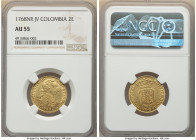 Charles III gold 2 Escudos 1768 NR-JV AU55 NGC, Nuevo Reino mint, KM40, Cal-1681. The coveted "Rat Nose" type, presenting a well-balanced strike with ...