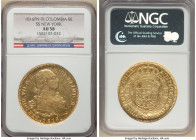 Ferdinand VII gold "SS New York" 8 Escudos 1816 P-FR AU58 NGC, Popayan mint, KM66.3, Cal-1803. A near Mint State selection from this popular shipwreck...