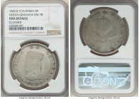 Nueva Granada Mule 8 Reales 1820-JF Fine Details (Cleaned) NGC, Bogota mint, KM-D7, Restrepo-156.1. A coveted one-year mule type struck with the obver...