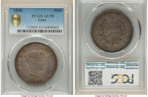 Republic Souvenir Peso 1898 AU55 PCGS, Gorham mint, KM-A8, Elizondo-4. Mintage: 1,000. Well-defined and dressed in an even mauve patina that gives way...