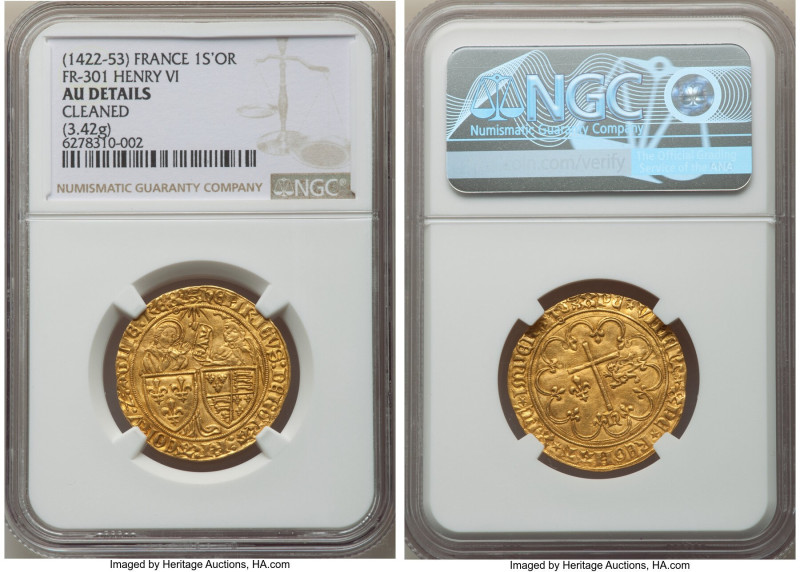 Anglo-Gallic. Henry VI (1422-1461) gold Salut d'Or ND (from 1423) AU Details (Cl...