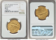 Louis XI (1461-1483) gold Ecu d'Or ND (from 1461) MS63 NGC, Perpignan mint, "P" mm, Fr-312, Dup-539. 3.40gm. LVDOVICVS DЄI GRACIA FRAnCORVM RЄX, crown...