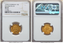 Bavaria. Ferdinand Maria gold Goldgulden 1678-CZ MS64 NGC, KM325, Fr-210. 3.26gm. Obverse: Ferdinand Maria armored bust right. Reverse: Madonna and ch...