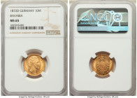 Bavaria. Ludwig II gold 10 Mark 1872-D MS65 NGC, Munich mint, KM892, J-193. From the first year of this two year type, a glossy gem with meticulously ...