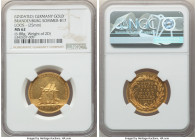 Brandenburg. Friedrich Wilhelm III gold "Ten Commandments" Medallic 2 Ducats MS62 NGC, Goppel-1152, Sommer-B17. 6.88gm. 25mm. By Loos. FURCHTE GOTT UN...