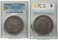 Brunswick-Lüneburg-Calenberg-Hannover. Georg Ludwig Taler 1707-HB MS62 PCGS, Clausthal mint, KM49, Dav-2058. All encompassing arsenic gray tone with b...