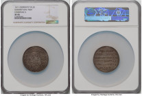 Saxony. Christian II, Johann Georg I & August "Death of Christian II" Taler 1611 XF45 NGC, KM43, Dav-7569. An appreciable Taler type commemorating the...