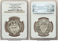 Weimar Republic Proof "Bremerhaven" 5 Mark 1927-A PR65 Ultra Cameo NGC, Berlin mint, KM51, J-326. Reflective argent surfaces showcasing defined featur...