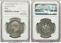 Weimar Republic Proof "Goethe" 5 Mark 1932-A PR62 NGC, Berlin mint, KM77, J-351. Issued in commemoration of the Centenary of Goethe's death. Virtually...