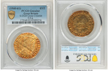 Elizabeth I (1558-1603) 1/2 Pound ND (1560-1561) XF Genuine PCGS, Tower mint, Cross crosslet mm, First Issue, S-2520, N-1982. 5.0gm. ELIZABETH : D' • ...