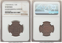 Jose I 150 Reis 1754-R VF Details (Environmental Damage) NGC, Rio de Janeiro mint, KM185, LMB-P253. A key type from the "J" series with the correct sp...