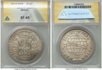 João Prince Regent "Special Series" 960 Reis 1816-R XF45 ANACS, Rio de Janeiro mint, KM313, LMB-429. A pleasing and gently handled representative of t...