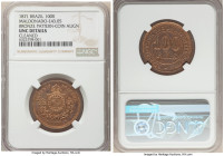 Pedro II bronze Pattern 100 Reis 1871 UNC Details (Cleaned) NGC, KM-Pn145, LMB-E67b, Bentes-E43.05 (R2). Coin alignment. From this landmark series, a ...