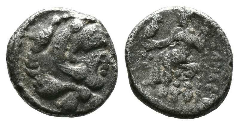 KINGS of MACEDON. Alexander III ‘the Great’. 336-323 BC. AR Obol. Babylon mint. ...
