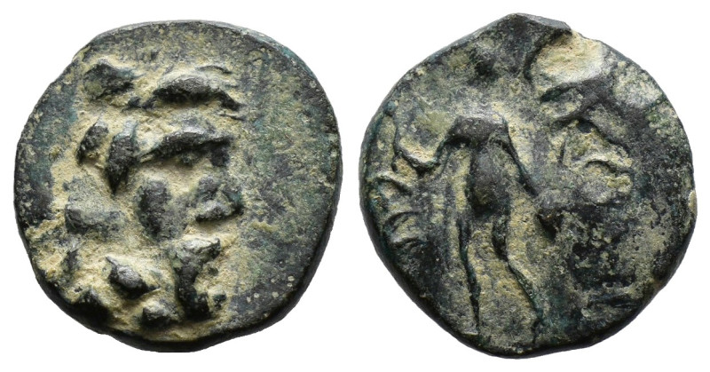 LYCAONIA. Eikonion. AE. 1.th century BC
Laureate head of Zeus right.
 Rev. Perse...