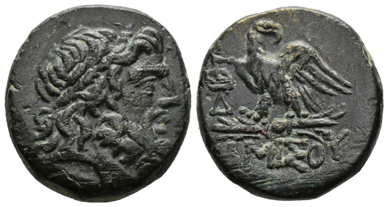 Pontos, Amisos Circa 95-70 BC. AE. 
Laureate head of Zeus right 
Rev. Eagle stan...