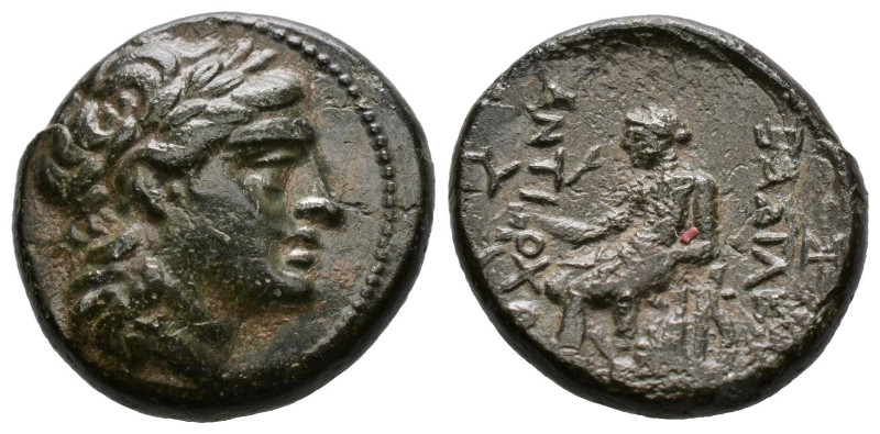 Seleucid Kings, Antiochus II Theos 261-246 BC, AE , Antioch mint. 
Laureate head...