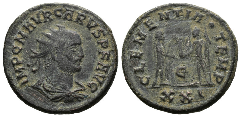 Carus AD 282-283. Cyzicus Antoninianus AE silvered
Radiate, draped, and cuirasse...