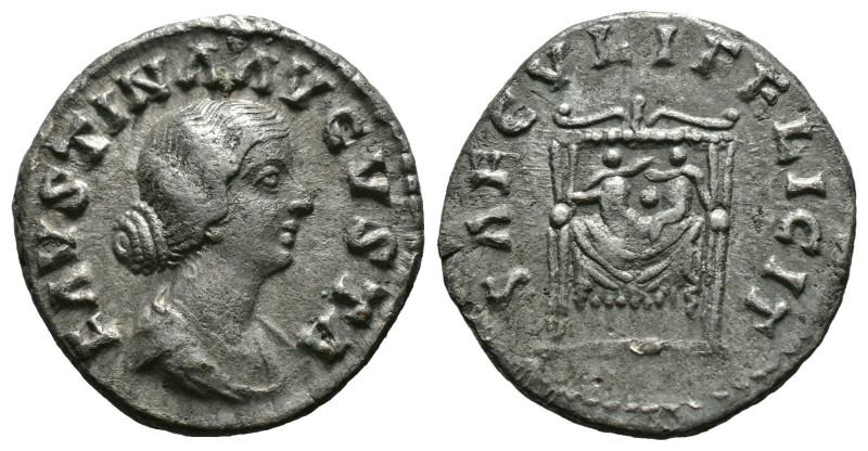 Faustina II. Augusta, A.D. 147-175. AR denarius. Rome, under Marcus Aurelius and...