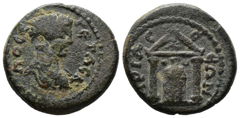 PISIDIA, Ariassus. Geta. As Caesar, AD 198-209. AE 
Bareheaded, draped, and cuir...