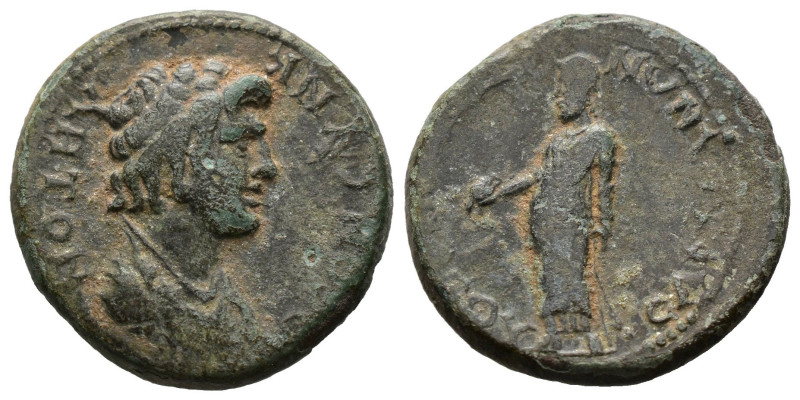 LYDIA. Sardes. Pseudo-autonomous. Time of Nero (54-68). AE 
Draped youthful bust...