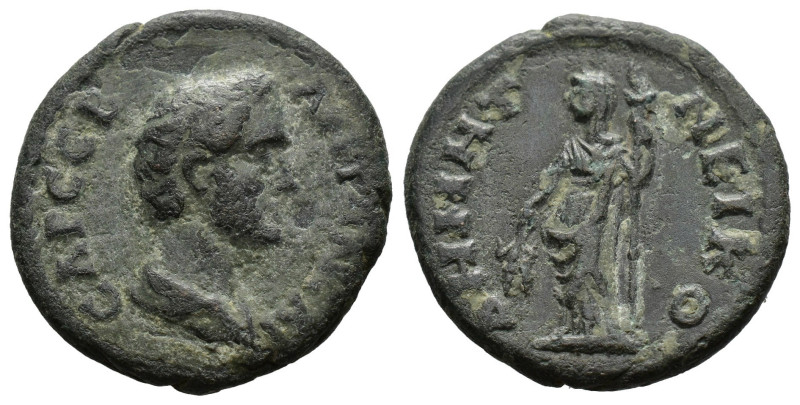 BITHYNIA. Nicomedia. Antoninus Pius, 138-161. AE. 
 Bare-headed and draped bust ...