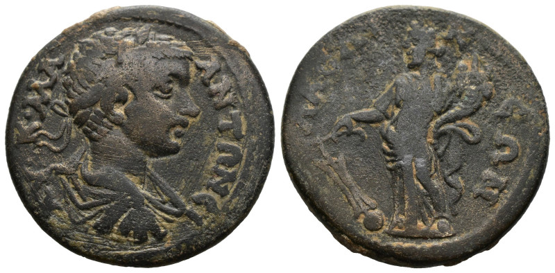 PHRYGIA, Laodicea ad Lycum. Caracalla. AD 198-217. AE. 
 Laureate, draped, and c...