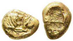 Griechen Lydia
Kroisos, 561-546 v.u.Z. AV Stater ca. 564/53-550/39 v.u.Z. Sardeis leichter Standard, reguläre Ausgabe, Av.: Löwen- (links) und Stierp...