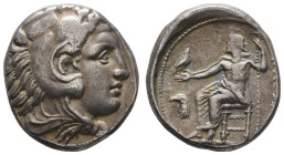 Griechen Macedonia
Alexander III. der Große, 336-323 v.u.Z. AR Tetradrachme 323 v.u.Z. ff. Av.: Herkuleskopf mit Löwenhaube nach rechts, Rv.: Zeus mi...
