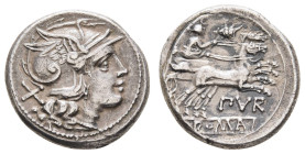 Römer Republik
C. Papirius Turdus, 169-158 v.u.Z. AR Denar Cr. 187 3.99 g. vz