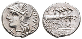 Römer Republik
M. Baebius Q.f. Tampilus, 137 v.u.Z. AR Denar Cr. 236 3.90 g. selten in dieser Erhaltung vz+