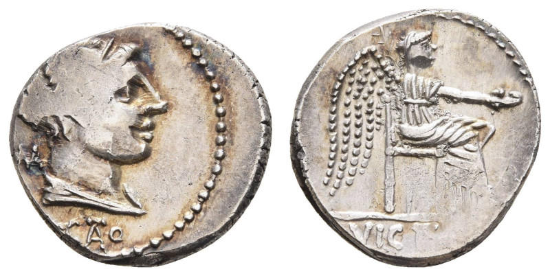 Römer Republik
M. Porcius Cato, 89 v.u.Z. AR Denar 89 v.u.Z. Rom mit altem Samm...