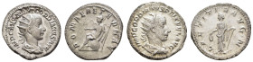 Römer Kaiserzeit
Gordianus III., 238-244 Lot aus 7 Münzen des Gordian III., verschiedene Nominale, 4 Antoniniane (RIC 1, 38, 86 und 95), 1 Denar (RIC...