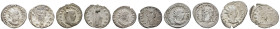 Römer Kaiserzeit
Valerianus I. 253-260 AR Antoninian Lot aus 5 Münzen des Kaisers Valerian (RIC 5, 87, 106, 256, 286) aus verschiedenen Münzstätten (...