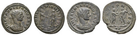 Römer Kaiserzeit
Aurelianus, 270-275 AE Antoninian 15 Antoniniane des Aurelian, diverse Bildprogramme, z. B. mit Sol, Fortuna und Concordia, in unter...