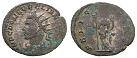 Römer Kaiserzeit
Aurelianus, 270-275 AE Antoninian Cyzikus Av.: IMP C DOM AVRELIANVS AVG, Büste mit Strahlenkrone in Panzer und Paludamentum n. links...