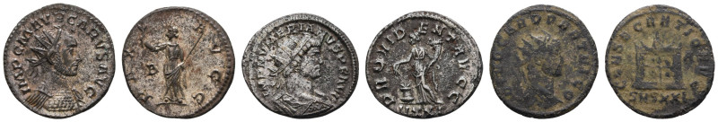Römer Kaiserzeit
Carus, 282-283 AE Antoninian Lot aus 8 Münzen, 4 Prägungen des...