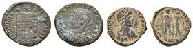 Römer Kaiserzeit
Kleinlot Lot aus 35 römischen Bronzemünzen aus der Spätantike, alles Kleinnominale, darunter Prägungen von Constantin und Licinius, ...