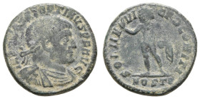 Römer Kaiserzeit
Kleinlot Ostia 6 spätantike Bronzemünzen, alle aus der Münzstätte Ostia, in unterschiedlicher Erhaltung, bitte beachten Sie die Bild...