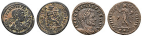 Römer Kaiserzeit
Kleinlot Rom Lot aus 11 spätantiken Bronzemünzen der stadtrömischen Münze, diverse Herrscher (etwa Maxentius und Licinius), interess...