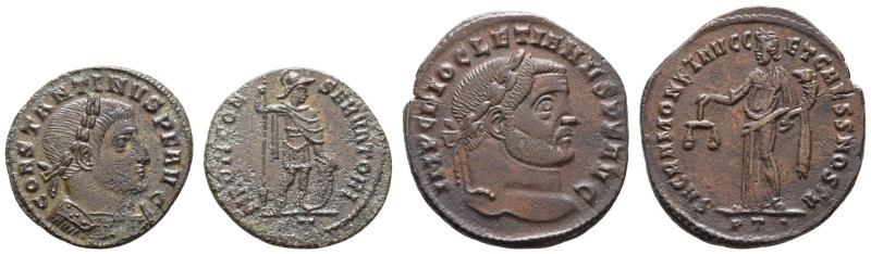 Römer Kaiserzeit
Kleinlot Ticinum Lot aus 12 spätantiken Bronzemünzen der nordi...